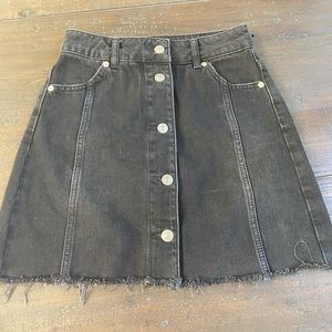 Black denim Topshop skirt